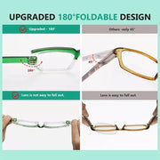 eyekeeper.com 6 Pack Metalless Design Screwless Spring Hinges Reading Glasses R2204 Eyeglasses