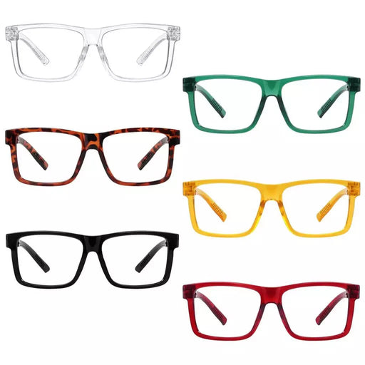 eyekeeper.com 6 Pack Oversized Metalless Screwless Reading Glasses R2508 Eyeglasses