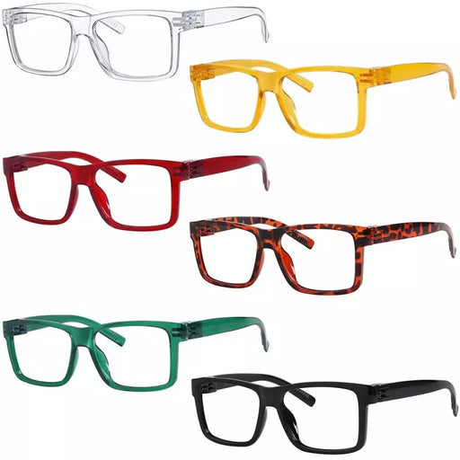 eyekeeper.com 6 Pack Oversized Metalless Screwless Reading Glasses R2508 Eyeglasses
