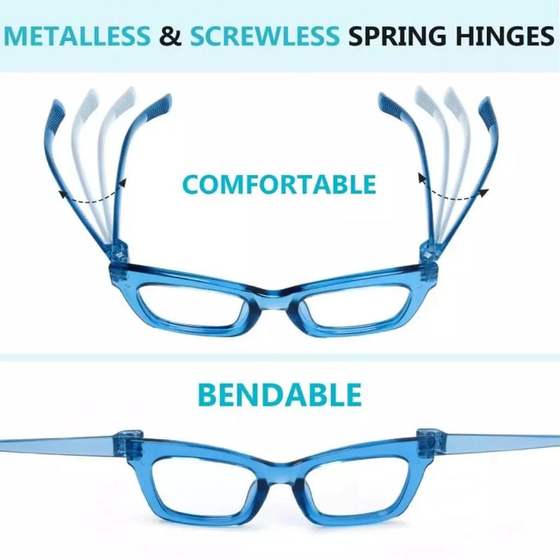 eyekeeper.com 6 Pack Metalless Screwless Thick Frame Reading Glasses R2308 Eyeglasses