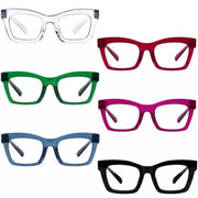 eyekeeper.com 6 Pack Metalless Screwless Thick Frame Reading Glasses R2308 Eyeglasses