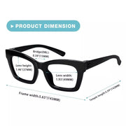eyekeeper.com 6 Pack Metalless Screwless Thick Frame Reading Glasses R2308 Eyeglasses