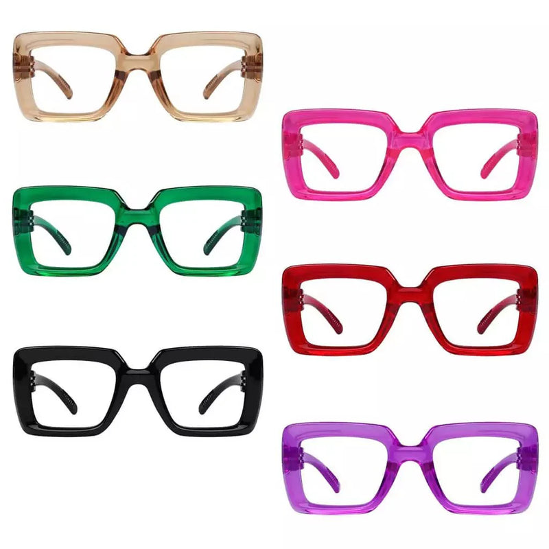 eyekeeper.com 6 Pack Metalless Screwless Thick Spring Hinge Reading Glasses NR2101 Eyeglasses
