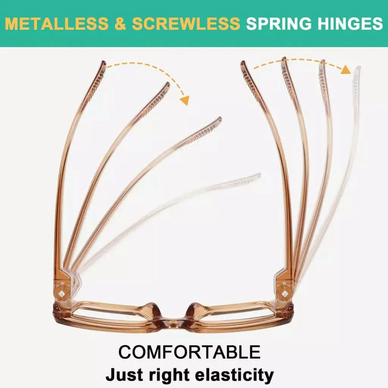eyekeeper.com 6 Pack Metalless Screwless Thick Spring Hinge Reading Glasses NR2101 Eyeglasses