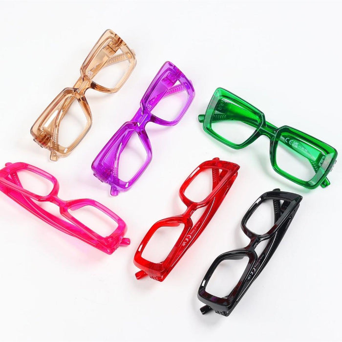 6 Pack Metalless Screwless Thick Spring Hinge Reading Glasses NR2101