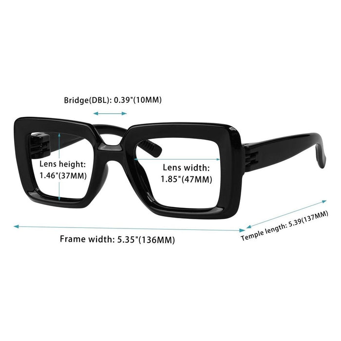 6 Pack Metalless Screwless Thick Spring Hinge Reading Glasses NR2101