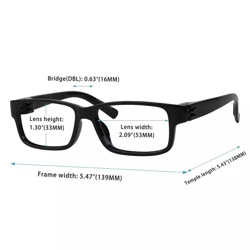eyekeeper.com 6 Pack Metalless Thick Spring Hinge Reading Glasses NR032 Eyeglasses