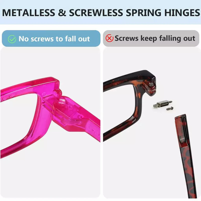 eyekeeper.com 6 Pack Metalless Thicker Spring Hinge Reading Glasses NR9107 Eyeglasses