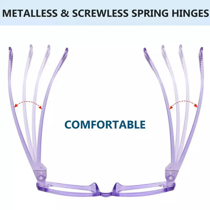 eyekeeper.com 6 Pack Metalless Thicker Spring Hinge Reading Glasses NR9107 Eyeglasses