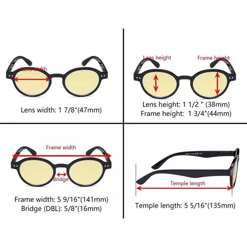 eyekeeper.com 6 Pack Oval Blue Light Blocking Readers TM070 Eyeglasses