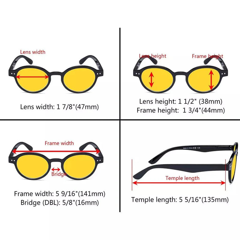 eyekeeper.com 6 Pack Oval Blue Light Blocking Reading Glasses HP070 Eyeglasses