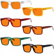eyekeeper.com 6 Pack Oversize 100% Blue Light Blocking Nighttime Glasses Metalless R2508-B98 Eyeglasses