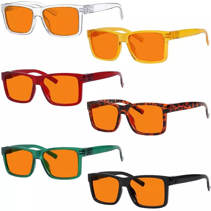 eyekeeper.com 6 Pack Oversize 100% Blue Light Blocking Nighttime Glasses Metalless R2508-B98 Eyeglasses