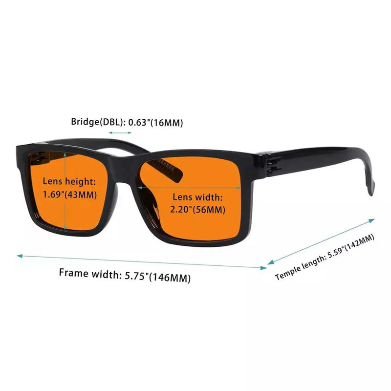 eyekeeper.com 6 Pack Oversize 100% Blue Light Blocking Nighttime Glasses Metalless R2508-B98 Eyeglasses
