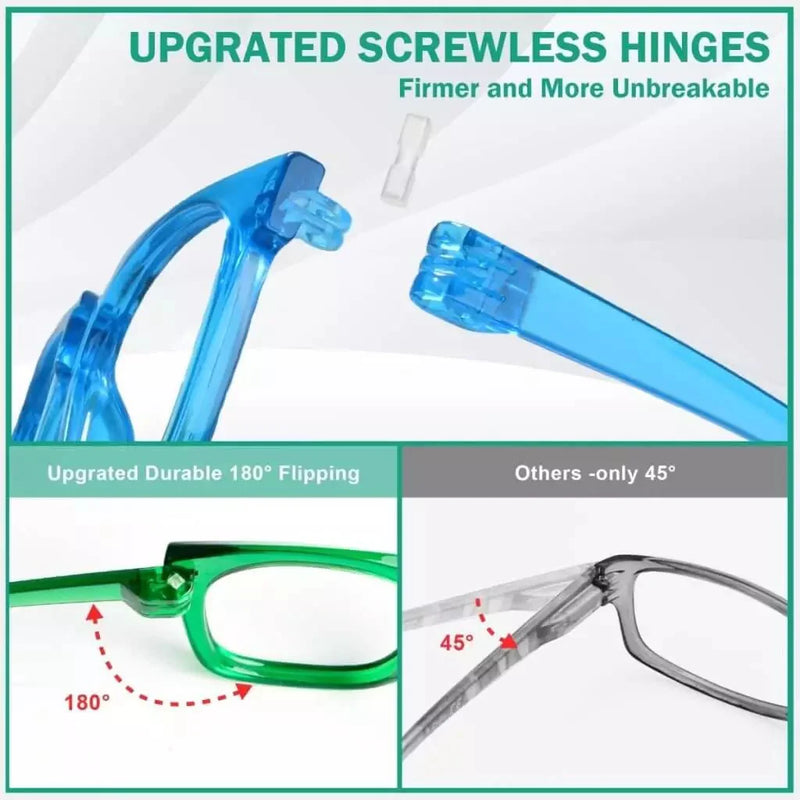 eyekeeper.com 6 Pack Oversized Metalless Screwless Reading Glasses R2144 Eyeglasses
