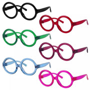 eyekeeper.com 6 Pack Oversized Round Thick Spring Hinge Screwless Metalless Reading Glasses NR2313 Eyeglasses