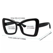 eyekeeper.com 6 Pack Oversized Screwless Metalless Cat-eye Reading Glasses R2315 Eyeglasses