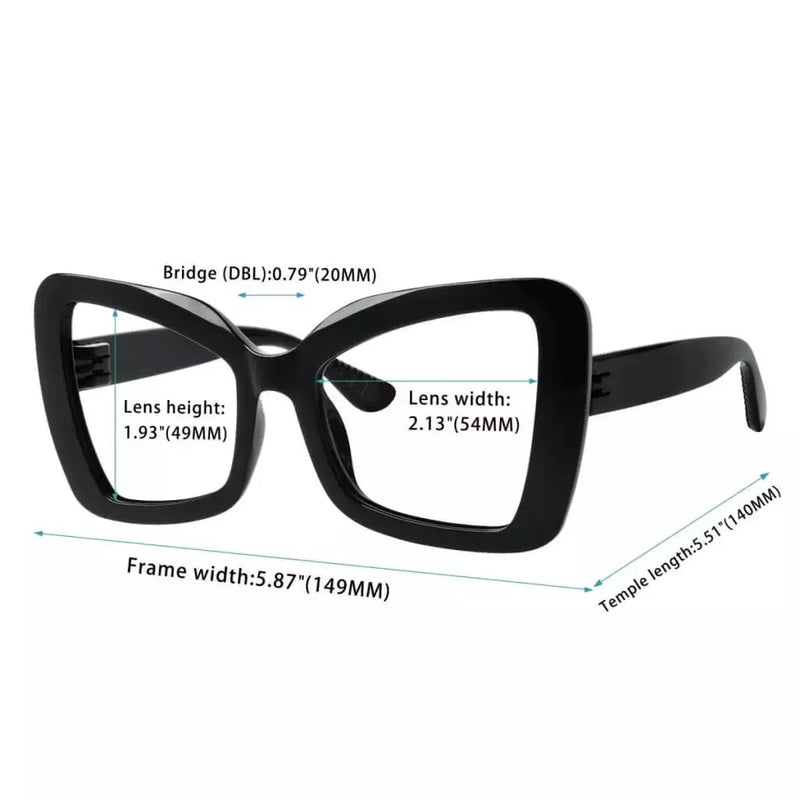 eyekeeper.com 6 Pack Oversized Screwless Metalless Cat-eye Reading Glasses R2315 Eyeglasses