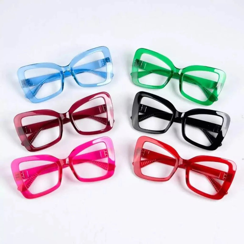 eyekeeper.com 6 Pack Oversized Screwless Metalless Cat-eye Reading Glasses R2315 Eyeglasses