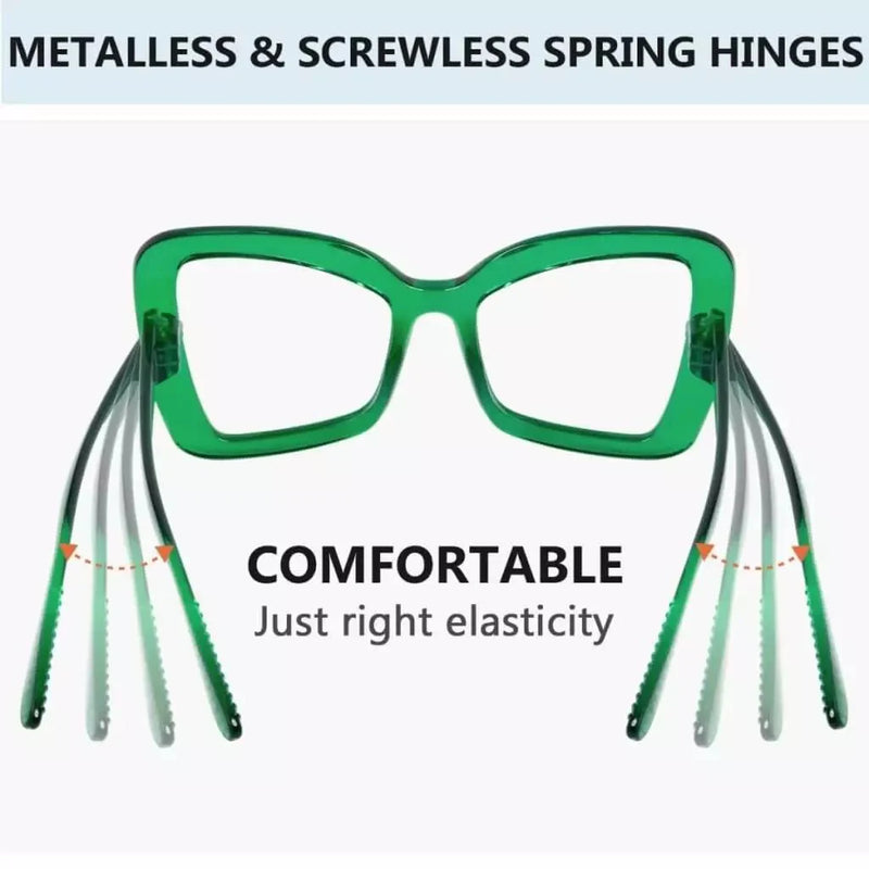 eyekeeper.com 6 Pack Oversized Screwless Metalless Cat-eye Reading Glasses R2315 Eyeglasses