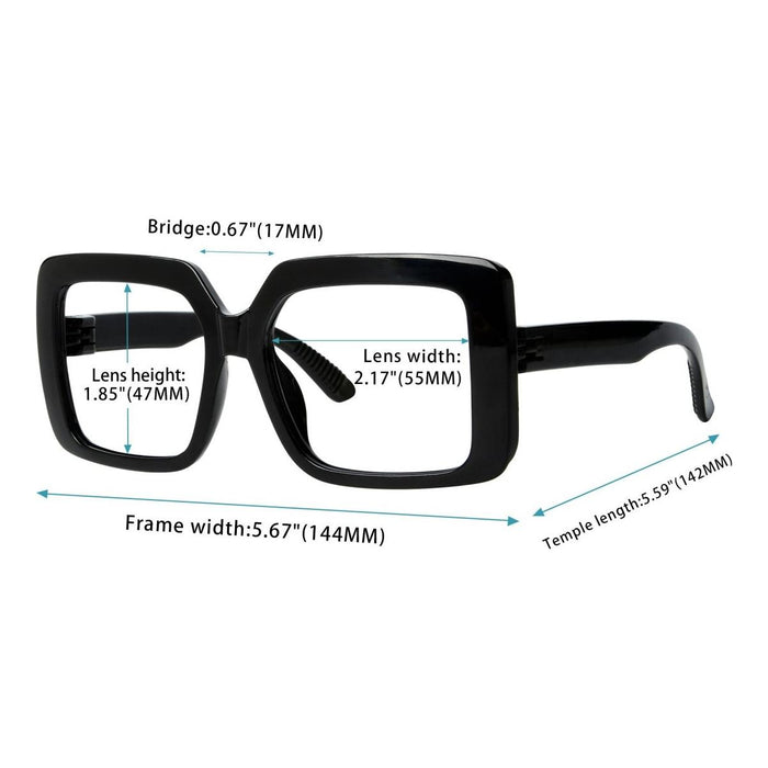 Eyekeeper - 6 Pack Oversized Screwless Metalless Reading Glasses R2311