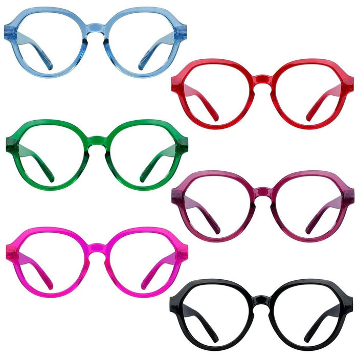 Eyekeeper.Com - 6 Pack Oversized Screwless Metalless Reading Glasses R2317