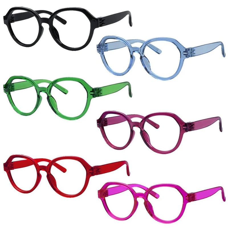 eyekeeper.com 6 Pack Oversized Screwless Metalless Reading Glasses R2317 Eyeglasses