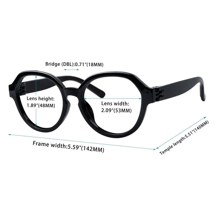 Eyekeeper.Com - 6 Pack Oversized Screwless Metalless Reading Glasses R2317