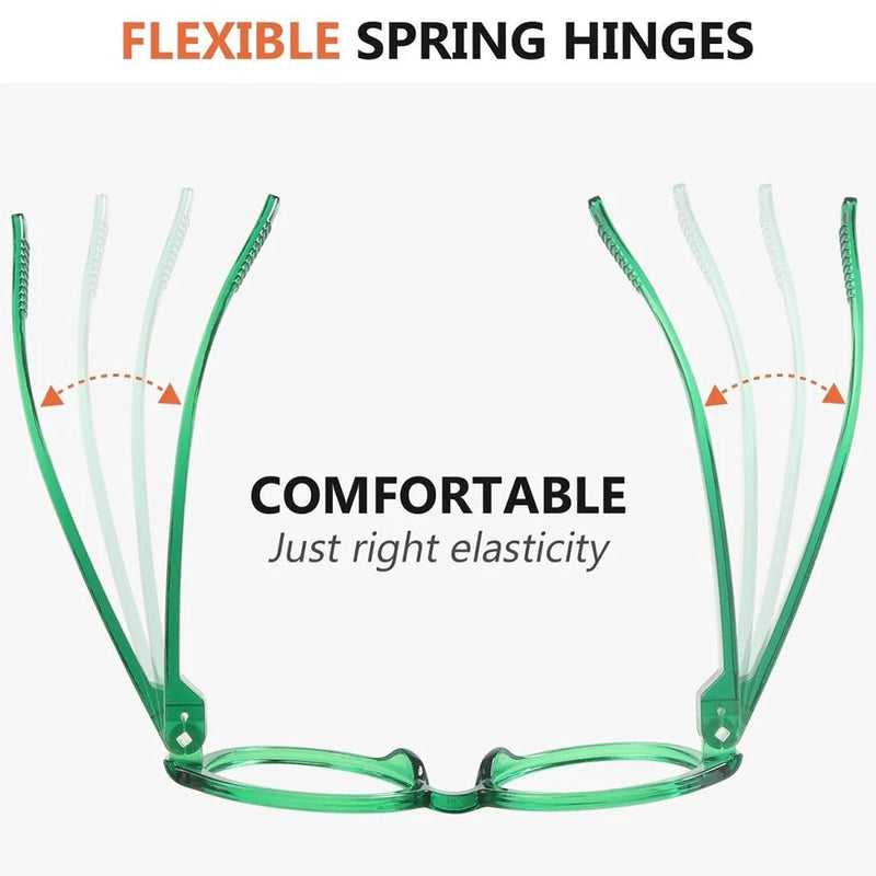 eyekeeper.com 6 Pack Oversized Screwless Metalless Reading Glasses R2317 Eyeglasses