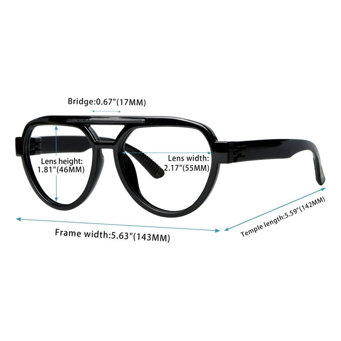 Eyekeeper - 6 Pack Pilot Metalless Screwless Reading Glasses R2312