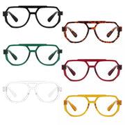 eyekeeper.com 6 Pack Pilot Metalless Screwless Spring Hinge Reading Glasses NR2309 Eyeglasses