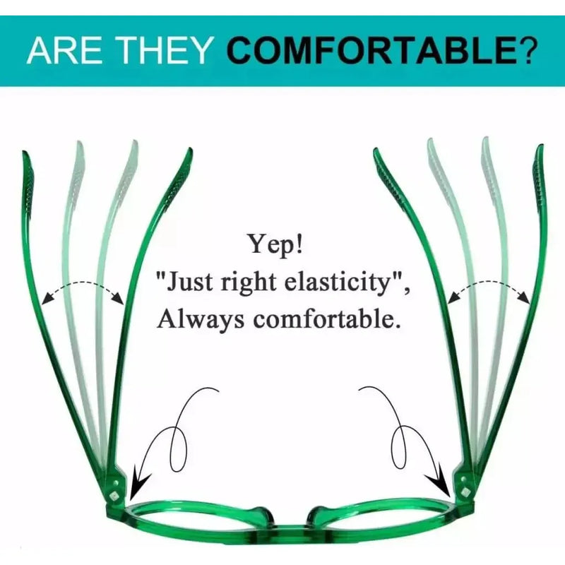 eyekeeper.com 6 Pack Pilot Metalless Screwless Spring Hinge Reading Glasses R2312 Eyeglasses