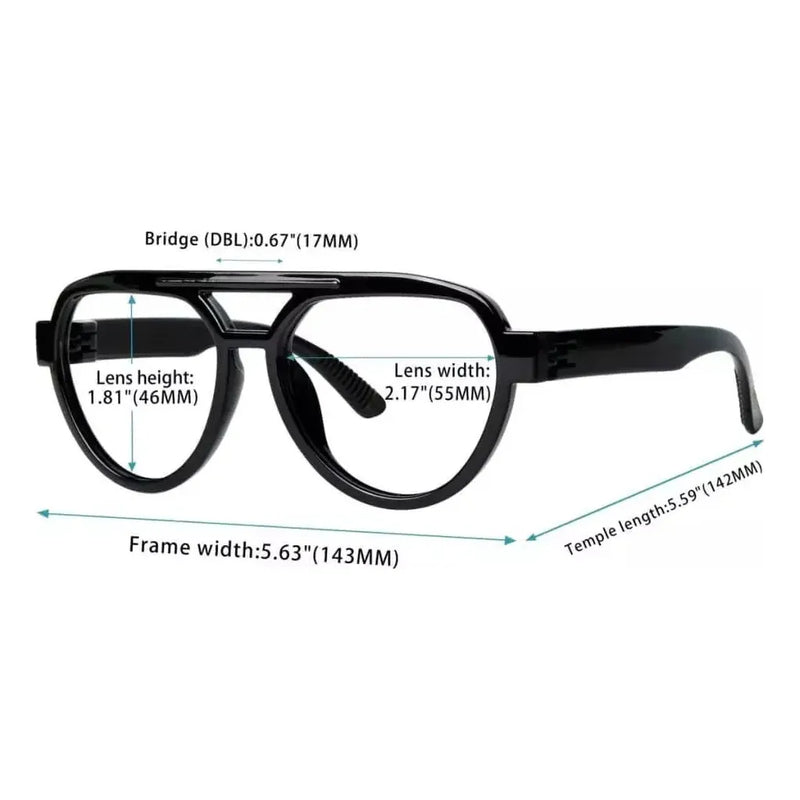 eyekeeper.com 6 Pack Pilot Metalless Screwless Spring Hinge Reading Glasses R2312 Eyeglasses