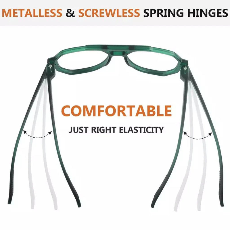 eyekeeper.com 6 Pack Pilot Screwless Metalless Reading Glasses R2309 Eyeglasses