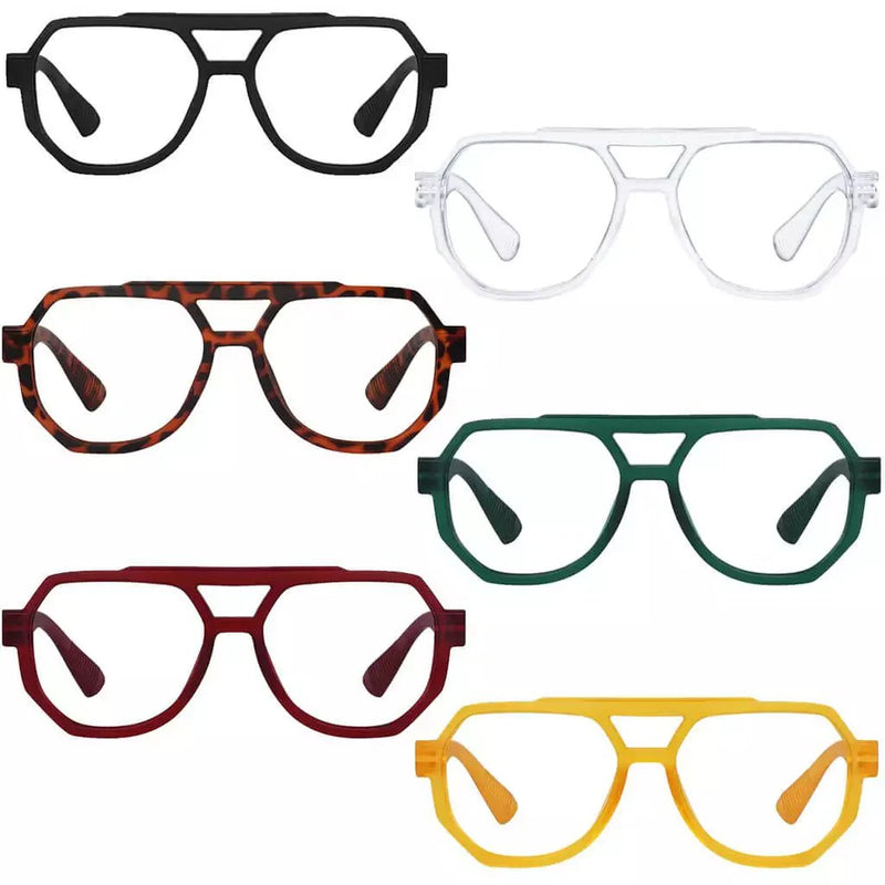 eyekeeper.com 6 Pack Pilot Screwless Metalless Reading Glasses R2309 Eyeglasses
