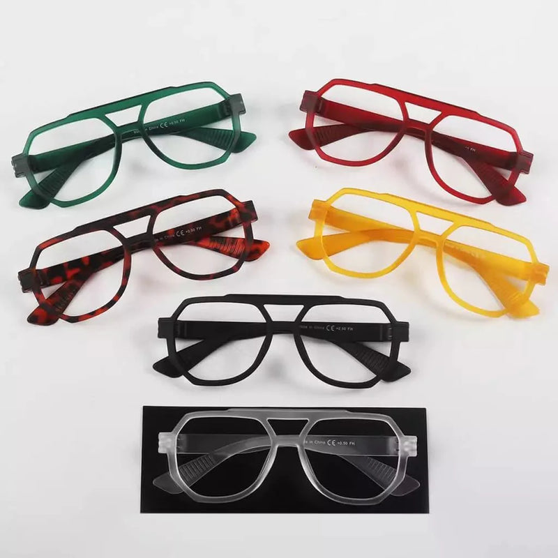 eyekeeper.com 6 Pack Pilot Screwless Metalless Reading Glasses R2309 Eyeglasses