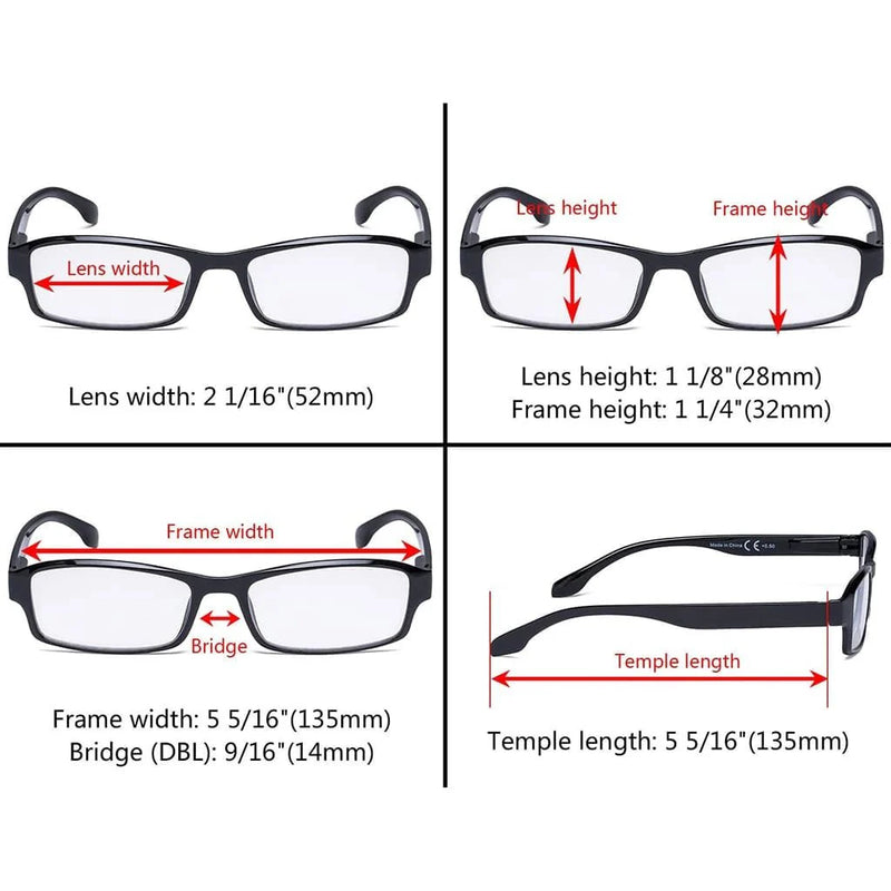 eyekeeper.com 6 Pack Reading Glasses Include Sunshine Readers R9102 Eyeglasses