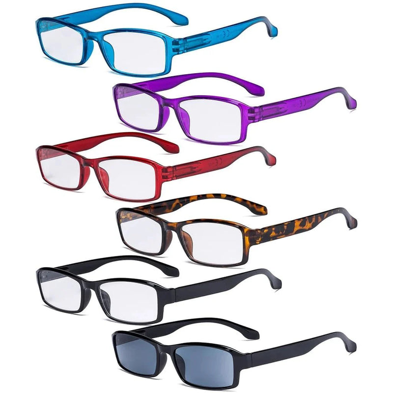 eyekeeper.com 6 Pack Reading Glasses Include Sunshine Readers R9102 Eyeglasses