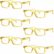 eyekeeper.com 6 Pack Reading Glasses Rectangle Readers 3-R032 Eyeglasses