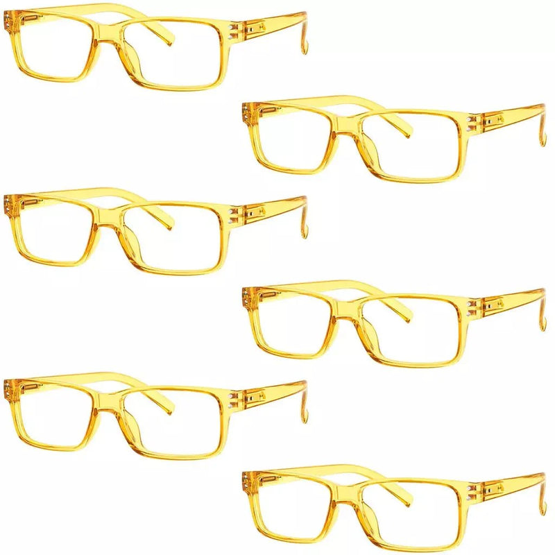 eyekeeper.com 6 Pack Reading Glasses Rectangle Readers 3-R032 Eyeglasses