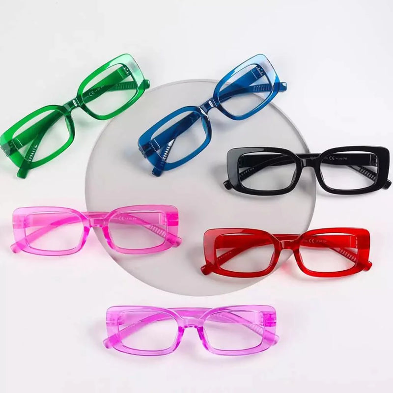 eyekeeper.com 6 Pack Rectangle Screwless Metalless Reading Glasses R2502 Eyeglasses