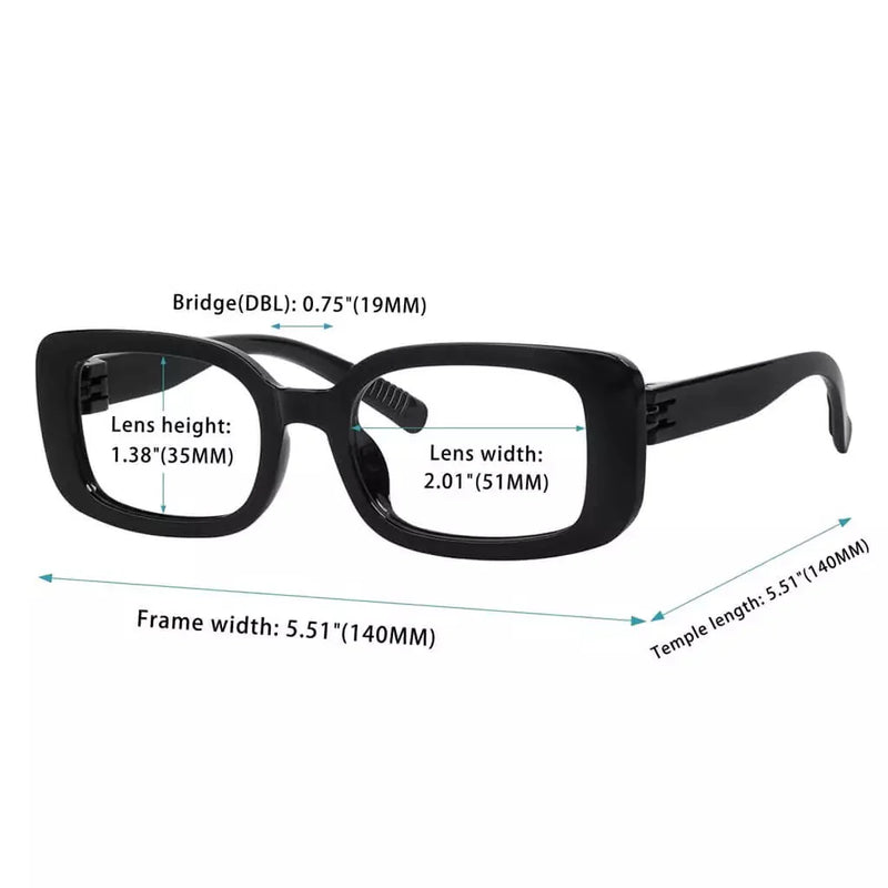 eyekeeper.com 6 Pack Rectangle Screwless Metalless Reading Glasses R2502 Eyeglasses