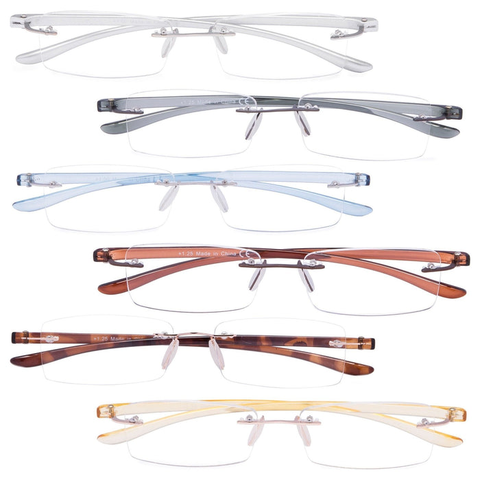 Eyekeeper - 6 Pack Rimless Reading Glasses R14001