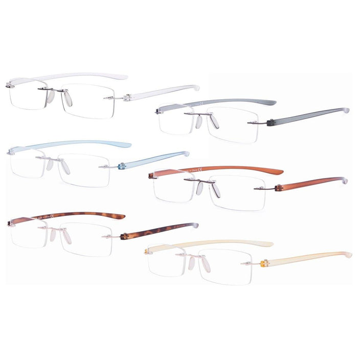 Eyekeeper - 6 Pack Rimless Reading Glasses R14001