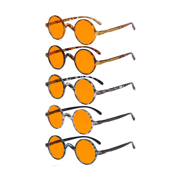 Eyekeeper - 6 Pack Round Blue Light Blocking Readers Ds077Bx