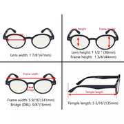 eyekeeper.com 6 Pack Round Blue Light Filter Reading Glasses UVR070 Eyeglasses