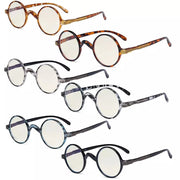 eyekeeper.com 6 Pack Round Blue Light Filter Reading Glasses UVR077BX Eyeglasses