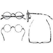 eyekeeper.com 6 Pack Round Professor Reading Glasses R077B Eyeglasses