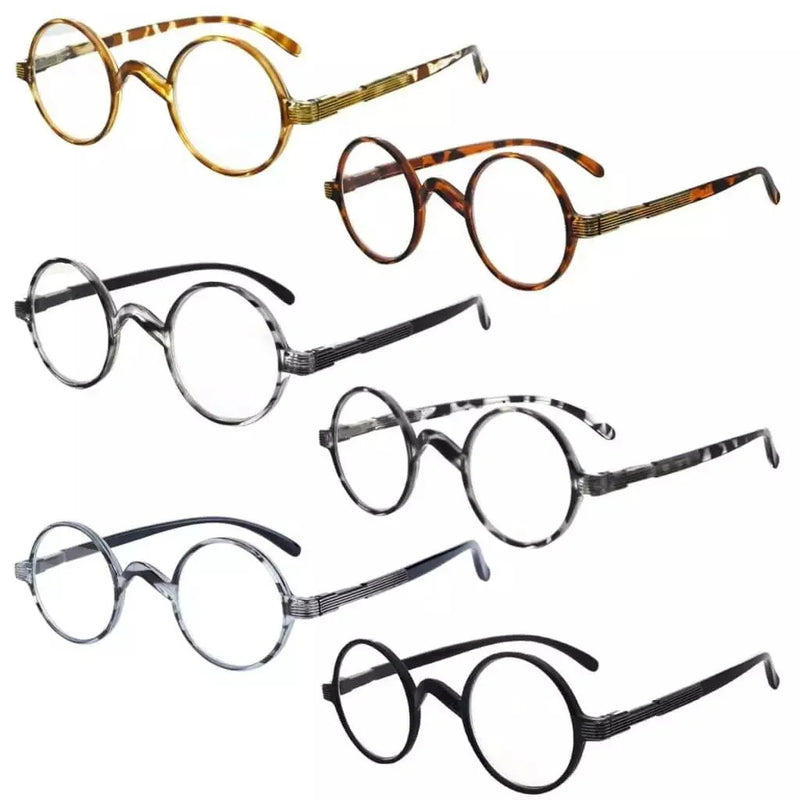 eyekeeper.com 6 Pack Round Professor Reading Glasses R077B Eyeglasses