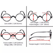 eyekeeper.com 6 Pack Round Professor Reading Glasses R077B Eyeglasses